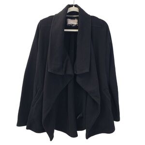 Anthropologie Saturday Sunday Black Drape Collar Cardigan Size XS